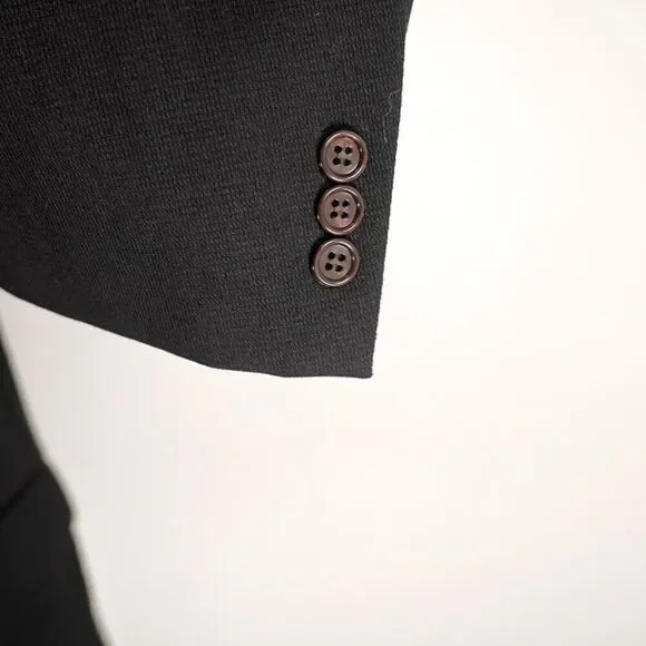 Joseph & Feiss International Thick Textured‎ Wool Black 44R Sport Coat 3 Button